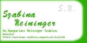szabina meininger business card